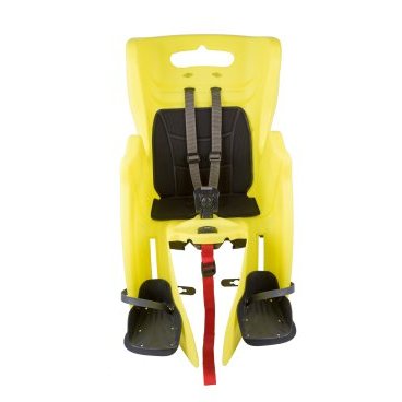 Фото Детское велокресло BELLELLI Little Duck (3) Hi-Viz, на багажник, жёлтое,  до 7лет /22 кг, 0-280235