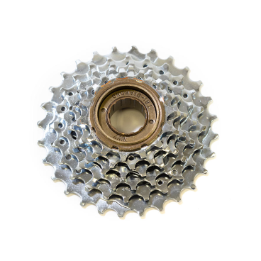 Фото Трещотка велосипедная, 6 скоростей, зубья 14-28T, сталь, хромированная, FW-206 CP