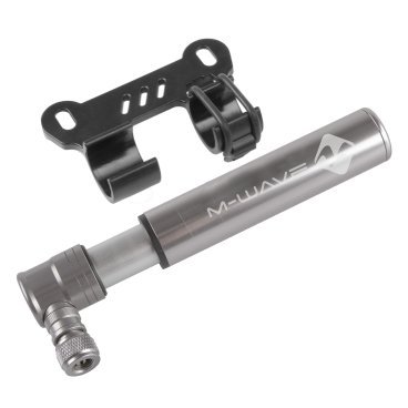 Фото Насос велосипедный M-Wave Mini, 120 mm, FV/AV, Max 6 bar, серебристый, 470281