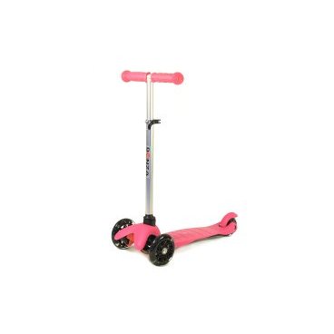 Фото Самокат Bonza Magic (JW020), трехколесный, детский, светящиеся колеса, розовый