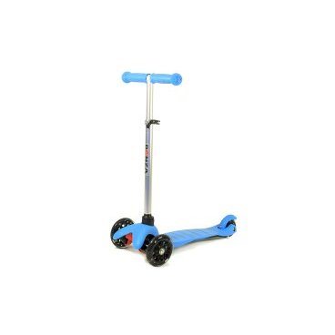 Самокат Bonza Magic (JW020), трехколесный, детский, светящиеся колеса, синий