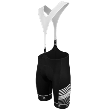 Велошорты FUNKIER Matera-2 Men Eliteel Bib Shorts, с лямками, с памперсом F1, черный, S-9850-F1
