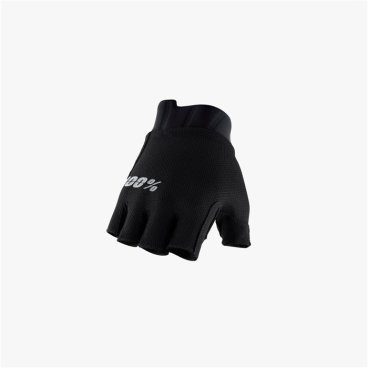 Велоперчатки 100% Exceeda Gel Short Finger Glove, solid black, 2021, 10021-100-10