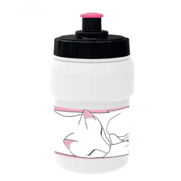 Фляга велосипедная AUTHOR AB-MIRAGE, пластик, 0.35л, для детских велосипедов, white/pink бело-розовая,8-14060020