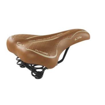 Фото Седло велосипедное MONTE GRAPPA FUTURE, мужское, с пружинами, 275 х 170 мм, коричневый