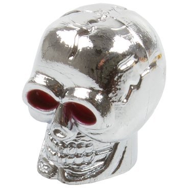 Фото Колпачки для ниппеля M-Wave, авто, алюминий/пластик, 1шт, серебрянный череп, 5-519970
