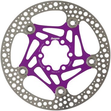 Фото Ротор велосипедный HOPE FLOATING DISC, 160 мм, 6 болтов, фиолетовый, HBSP3611606FPU