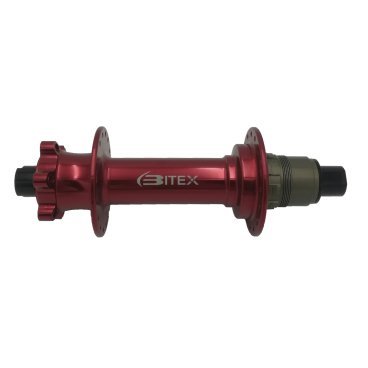 Фото Велосипедная втулка Bitex FB-MTR12-197, задняя, под кассету, 32 спицы, красная, FB-MTR12-197Red