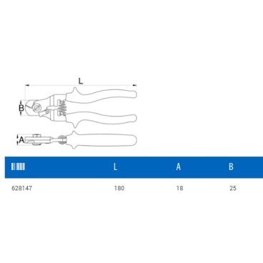 Ножницы-кусачки UNIOR, для обрезки оплетки переключения и торможения,180 мм, 584/4BI