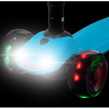Самокат-кикборд Novatrack Rainbow Car Boy Pro, 120/80 мм, синий, 120CBP.RAINBOW.BL20, 2020