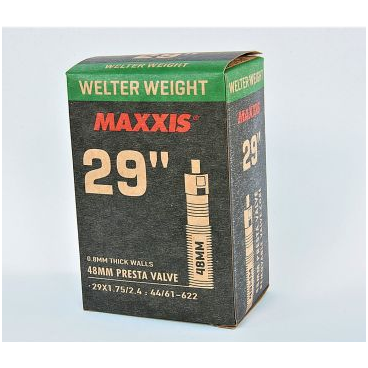 Фото Камера велосипедная MAXXIS WELTER WEIGHT, 29"X1.75/2.4, 44/61-622, 0.8 мм, LFVSEP48 (B-C), EIB001406
