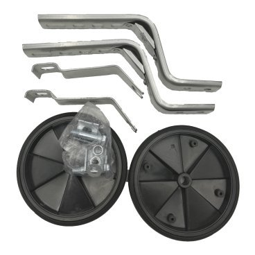 Приставные колеса Vinca Sport, стойки сталь, 12-20", колесо пластик, черные, пара, HRC 19 black