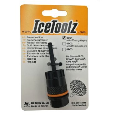 Съемник для кассет ICE TOOLZ Shimano CS/Center Lock, с направляющей , Сr-V сталь, 09C1