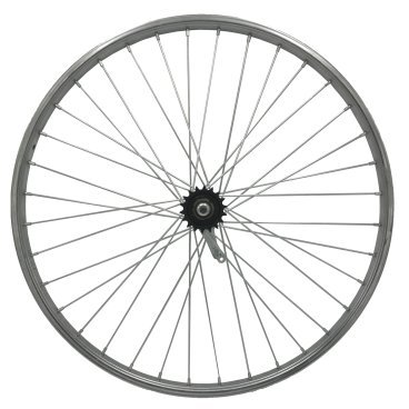 Фото Колесо велосипедное TRIX, заднее, 28-29", обод сталь серебристый, втулка тормозная, 1 скорость, на гайках, YKG-8