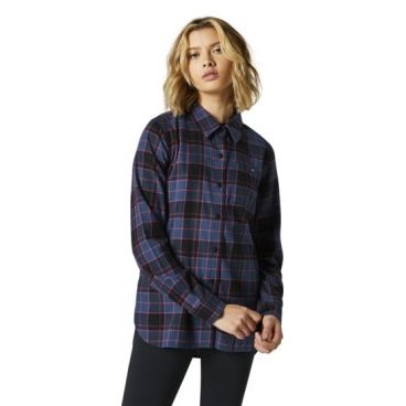 Рубашка женская Fox Pines Flannel, Dark Indigo, 2021, 25703-203