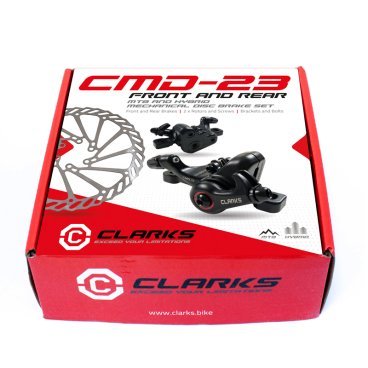 Набор тормозной CLARKS CMD-23, дисковый механический, IS&PM, ротор 160 мм+суппорт+ колодки, пара, черный, 3-470