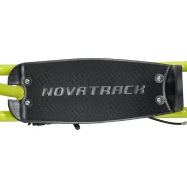 Самокат Novatrack STAMP N1, детский, двухколёсный, 12", ручной тормоз V-brake, лимонный, 2020, 12STAMPN1.LM20