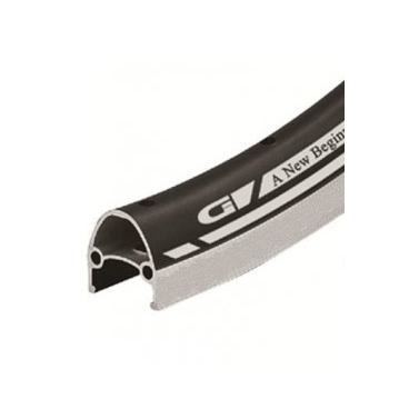 Фото Обод велосипедный Vinca Sport 26”, 36H*14G, двойной, алюминий, защитная полоса, черный, GJD 26C (36H) black