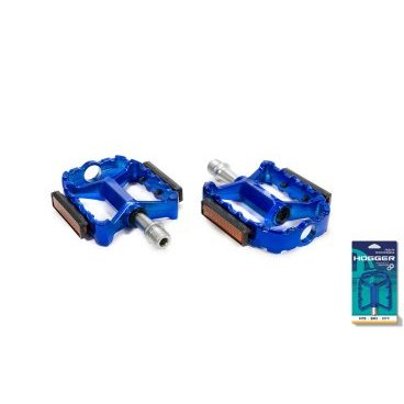 Фото Педали HOGGER MTB алюминиевые, 109x90мм, резьба 9/16", промподшипники, синие, PDHG605SBBL