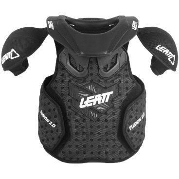 Защита панцирь+ шея подростковый Leatt Fusion Vest Junior 2.0, Black, 2023, 1018010002