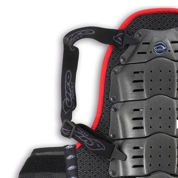 Велощазита спины NIDECKER 2019-20 Back Support With Body Belt (< mt. 1,55), взрослая, Black/Red, SK09096