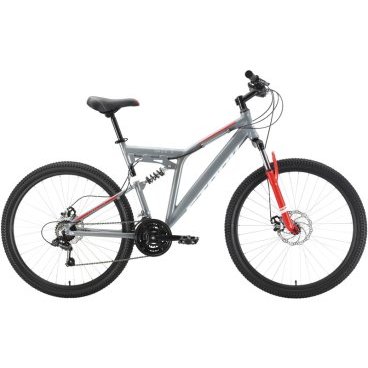 Горный велосипед Stark, Jumper FS 27.1 D, серый/красный, 2022