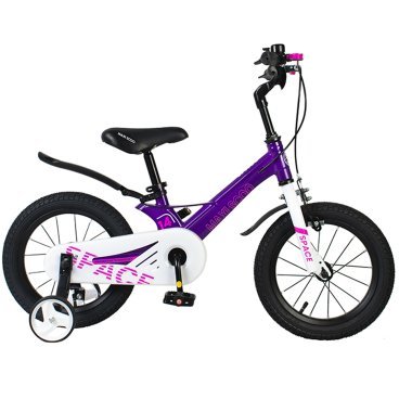 Детский велосипед Maxiscoo Space, 14", Стандарт Плюс, синий/фиолетовый, 2022