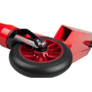 Самокат Chilli Pro Scooter Reaper Fire, детский, трюковый, 2022, красный/черный, 112-2