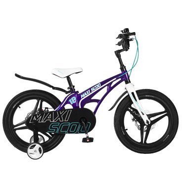 Фото Детский велосипед Maxiscoo "Cosmic" Делюкс, 16"/18", фиолетовый, 2022, MSC-C
