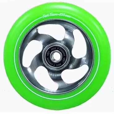Фото Колесо для самоката Tech Team X-Treme Curved, 100*24 мм, зеленый, 620075