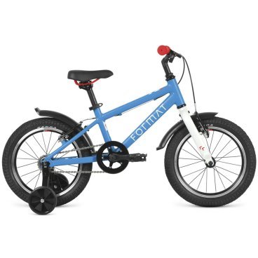Детский велосипед FORMAT Kids, 16", 1 скоростей, с приставными колесами, 2022, VX23145
