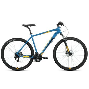 Фото Горный велосипед FORWARD APACHE 3.2 HD, 29", 24 скорости, рама 17", бирюзовый/оранжевый, 2022, VX23115