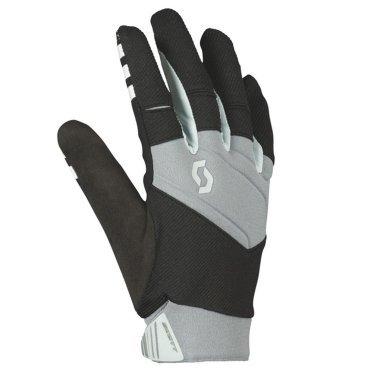 Фото Велоперчатки SCOTT Enduro, длинные пальцы, light grey/black, ES275396-1288