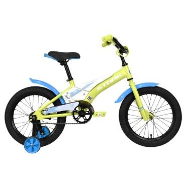 Фото Велосипед детский StarkTanuki 16 Boy зеленый/синий/белый, 2023, HQ-0010240