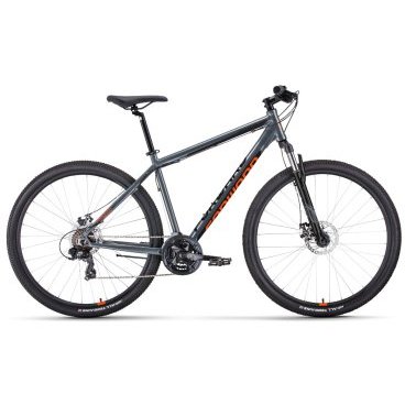 Фото Горный велосипед FORWARD APACHE 29 2.0 D CLASSIC, серый матовый/оранжевый, 2022, VX23092