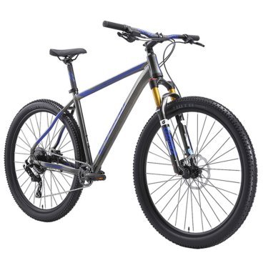 Велосипед горный Stark Armer 29.5 HD, 29", антрацитовый матовый/синий, 2024, HQ-0014060
