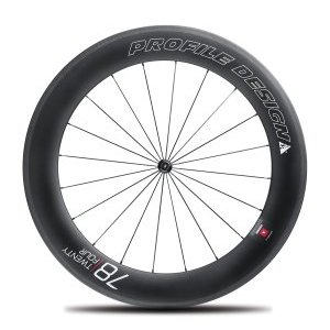 Колесо велосипедное Profile Design Wheel 78 Twenty Four Tubular Front, переднее, 700С, Black w/White Logos, W7824TUBF1